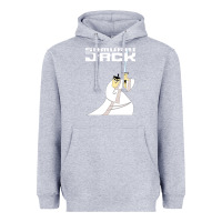 Heather Grey samurai jack Heavyweight Hoodie - linhVisuals