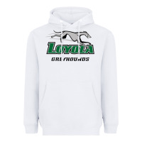 White loyola (md) greyhounds Heavyweight Hoodie - linhVisuals