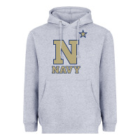 Heather Grey navy midshipmen Heavyweight Hoodie - linhVisuals