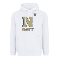 White navy midshipmen Heavyweight Hoodie - linhVisuals