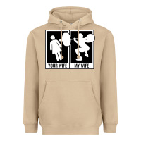 Mushroom your wife my wife weightlifting Heavyweight Hoodie - linhVisuals