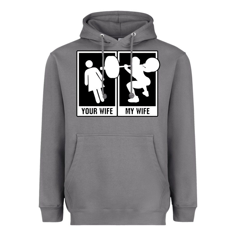 Your Wife My Wife Weightlifting Heavyweight Hoodie by linhVisuals | Teevron