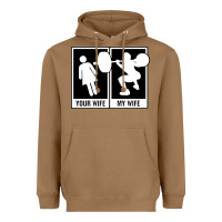 Toasted Coconut your wife my wife weightlifting Heavyweight Hoodie - linhVisuals