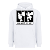 White your wife my wife weightlifting Heavyweight Hoodie - linhVisuals