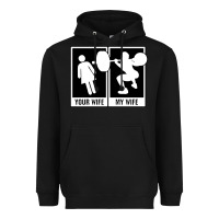 Black your wife my wife weightlifting Heavyweight Hoodie - linhVisuals