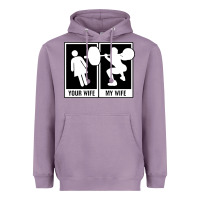 Lavender your wife my wife weightlifting Heavyweight Hoodie - linhVisuals