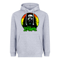 Heather Grey rob zombie 02 Heavyweight Hoodie - linhVisuals