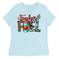 Baby Blue teacher fuel Ladies Tee - OliviaCreatesArt