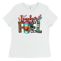White teacher fuel Ladies Tee - OliviaCreatesArt