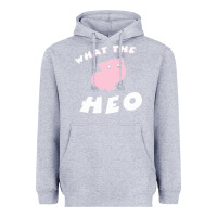 Heather Grey what the heo Heavyweight Hoodie - linhVisuals