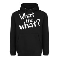 Black what the what Heavyweight Hoodie - linhVisuals