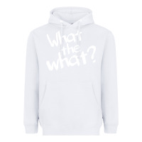 White what the what Heavyweight Hoodie - linhVisuals