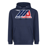 Navy moto america Heavyweight Hoodie - linhVisuals