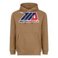 Toasted Coconut moto america Heavyweight Hoodie - linhVisuals