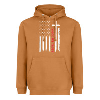 Meerkat in god we trust with patriotic vintage american flag t shirt Heavyweight Hoodie - linhVisuals