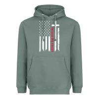 Sage in god we trust with patriotic vintage american flag t shirt Heavyweight Hoodie - linhVisuals