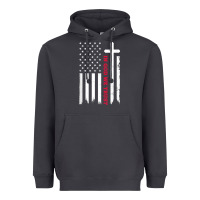 Smoke in god we trust with patriotic vintage american flag t shirt Heavyweight Hoodie - linhVisuals