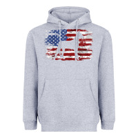 Heather Grey great dane vintage american flag t shirt Heavyweight Hoodie - linhVisuals