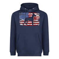 Navy great dane vintage american flag t shirt Heavyweight Hoodie - linhVisuals