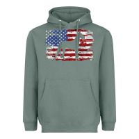 Sage great dane vintage american flag t shirt Heavyweight Hoodie - linhVisuals