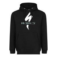 Black Specialized Bikes Bicycle Heavyweight Hoodie - linhVisuals