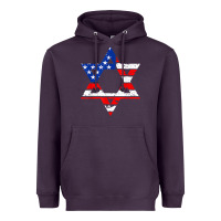 Plum hanukah american flag star of david   jewish chanukah t shirt Heavyweight Hoodie - linhVisuals