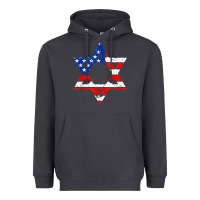 Smoke hanukah american flag star of david   jewish chanukah t shirt Heavyweight Hoodie - linhVisuals