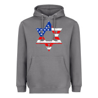 Storm hanukah american flag star of david   jewish chanukah t shirt Heavyweight Hoodie - linhVisuals