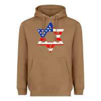 Toasted Coconut hanukah american flag star of david   jewish chanukah t shirt Heavyweight Hoodie - linhVisuals