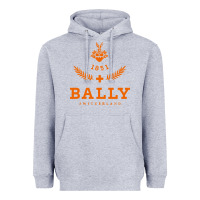 Heather Grey bally Heavyweight Hoodie - linhVisuals