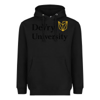 Black devry advantage academy vectorized Heavyweight Hoodie - linhVisuals