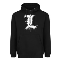 Black ryuzaki Heavyweight Hoodie - linhVisuals