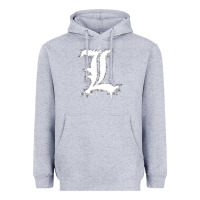 Heather Grey ryuzaki Heavyweight Hoodie - linhVisuals