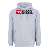 Heather Grey Diesel Heavyweight Hoodie - linhVisuals