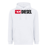 White Diesel Heavyweight Hoodie - linhVisuals
