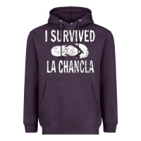 Plum I survived la chancla Heavyweight Hoodie - linhVisuals