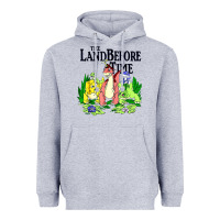 Heather Grey land before time pastel dinosaur friends Heavyweight Hoodie - linhVisuals