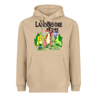 Mushroom land before time pastel dinosaur friends Heavyweight Hoodie - linhVisuals