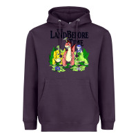 Plum land before time pastel dinosaur friends Heavyweight Hoodie - linhVisuals