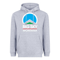 Heather Grey big sky montana Heavyweight Hoodie - linhVisuals