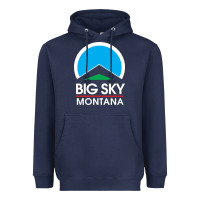 Navy big sky montana Heavyweight Hoodie - linhVisuals