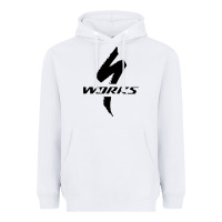 White Specialized Bikes Bicycle Heavyweight Hoodie - linhVisuals