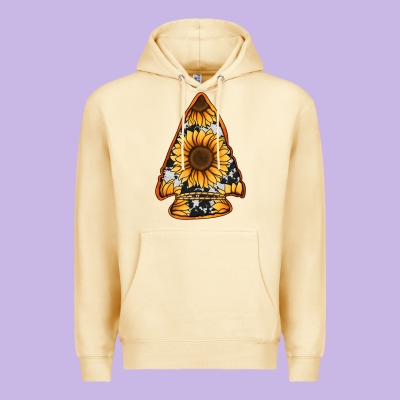 Sunflower Arrowhead Premium Hoodie Designed By Jasminsmagicworld