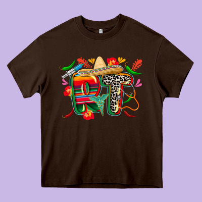 Cinco De Mayo Rt Heavy Core Tee Designed By Cowgirlartshop