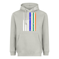 Moon Dust irish american flag thin blue line police st. patrick's day long sleev Heavyweight Hoodie - linhVisuals