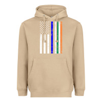 Mushroom irish american flag thin blue line police st. patrick's day long sleev Heavyweight Hoodie - linhVisuals