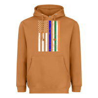 Meerkat irish american flag thin blue line police st. patrick's day long sleev Heavyweight Hoodie - linhVisuals