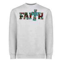 Faith Christmas Cross Heavyweight Sweatshirt | Teevron