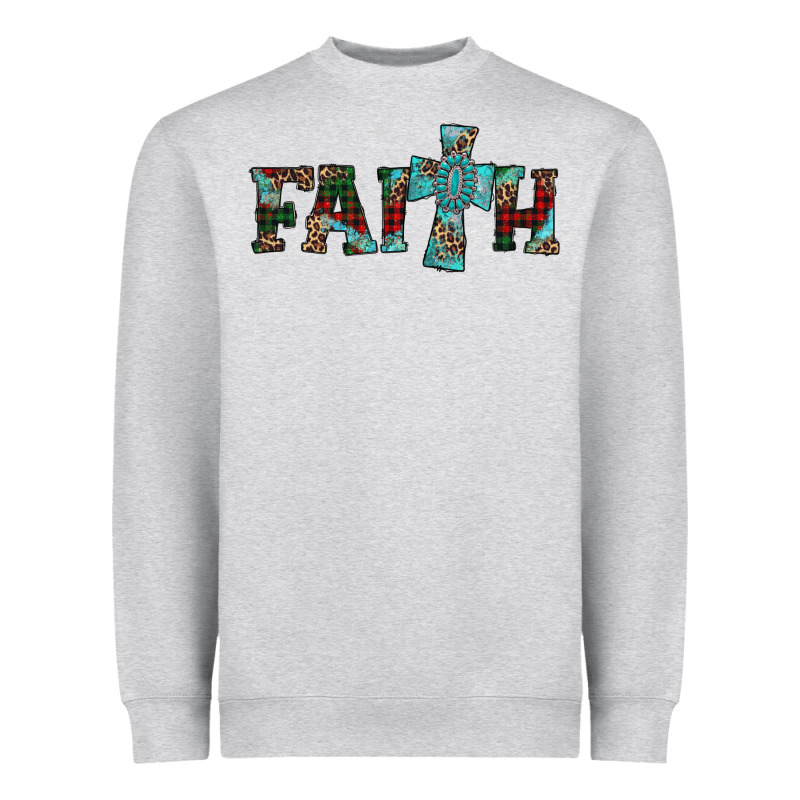 Faith Christmas Cross Heavyweight Sweatshirt by AdoDesignShop | Teevron