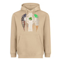 Mushroom irish american usa flag celtic cross st patrick's day premium t shirt Heavyweight Hoodie - linhVisuals
